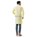 Men's Lemon Yellow Color Solid Punjabi (NS88)